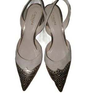 GUC Cavallini Brogue Kitten Heel Pumps *made in Italy*